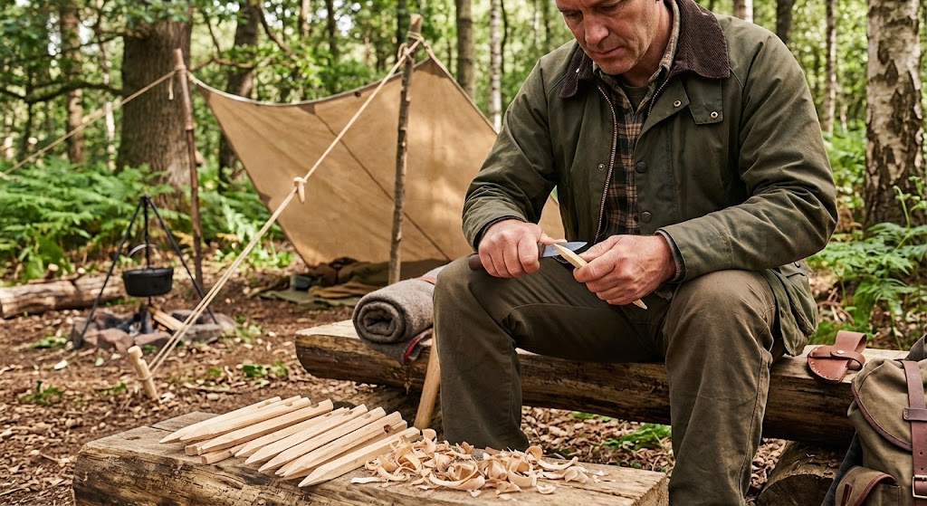 How to Whittle Tent Pegs
